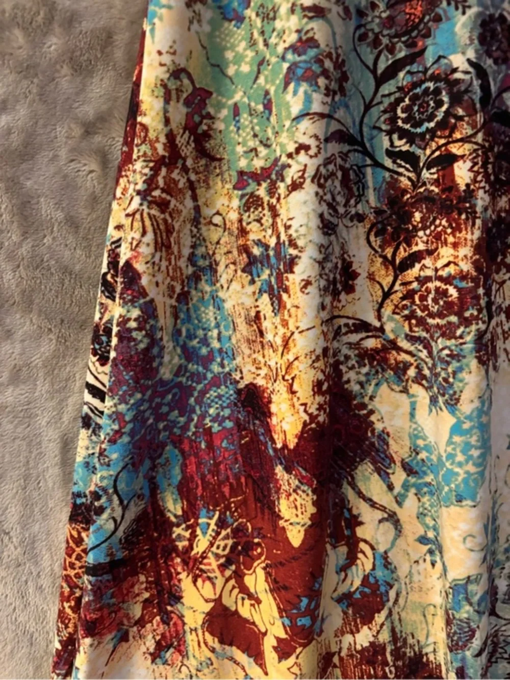Jones Studio Abstract Maxi Skirt Women’s Size L Multi-Color